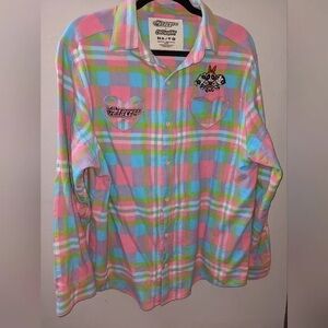 Powerpuff Girl Cakeworthy Flannel with 
Heart pockets